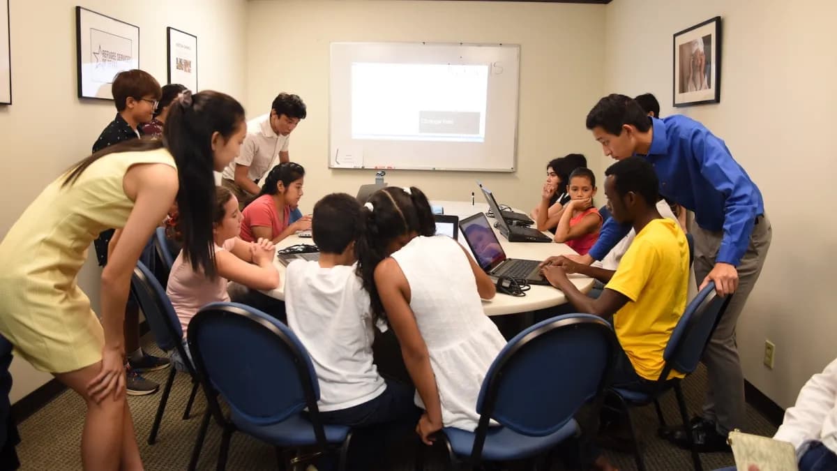 People working on computers
